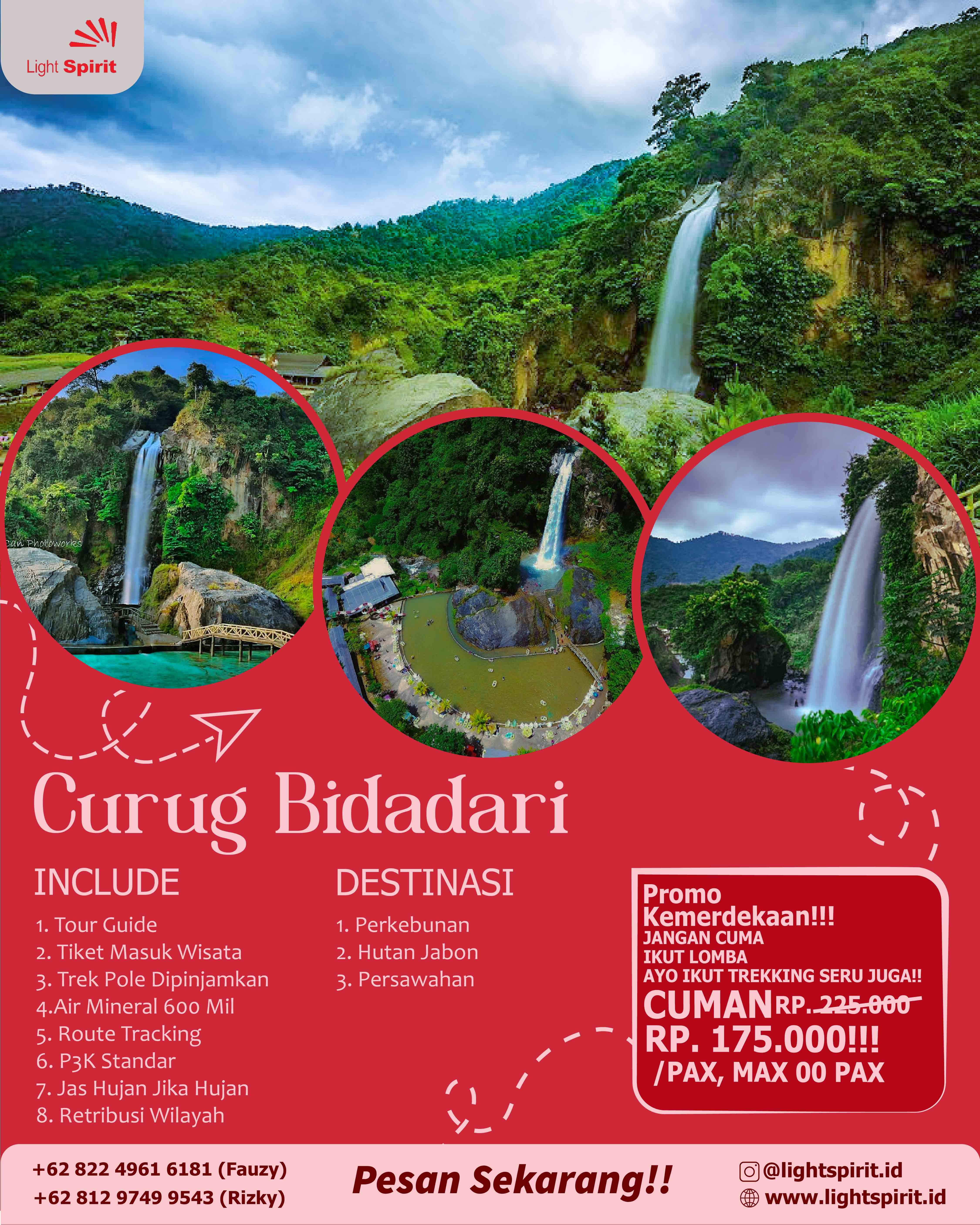 promo paket wisata curug bidadari