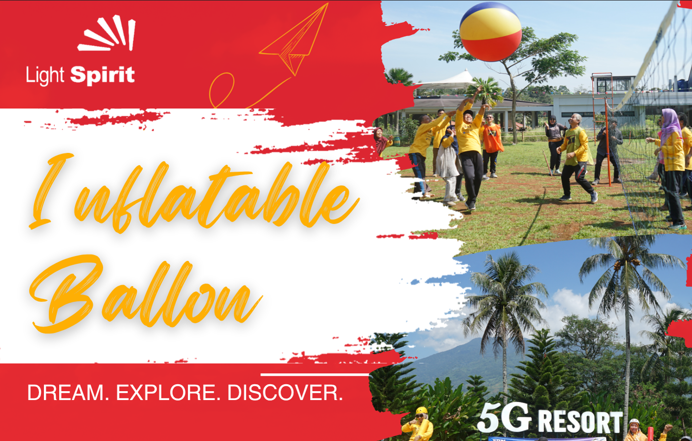 Kegiatan rekreasi outdoor dengan wahana inflatable balloon